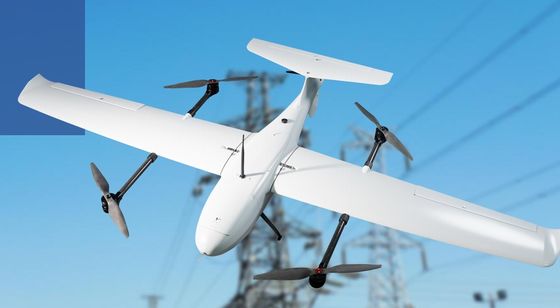 JT-245 VTOL Fixed-Wing UAV features high payload capacity, long endurance, and can fly to an altitude of 5,000 meters.